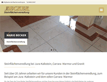 Tablet Screenshot of becker-steinflaechenveredlung.de